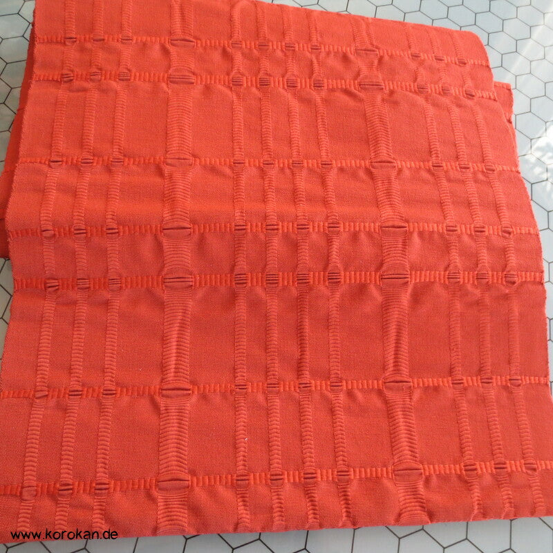 japanischer handgewebter Baumwoll Nagoya Obi Strukturkaro