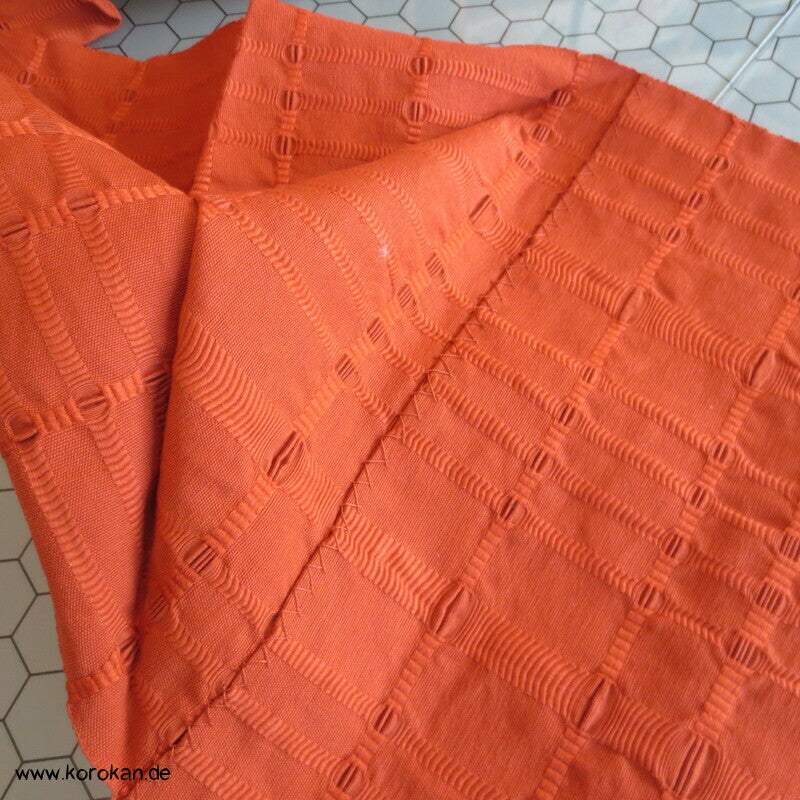 japanischer handgewebter Baumwoll Nagoya Obi Strukturkaro