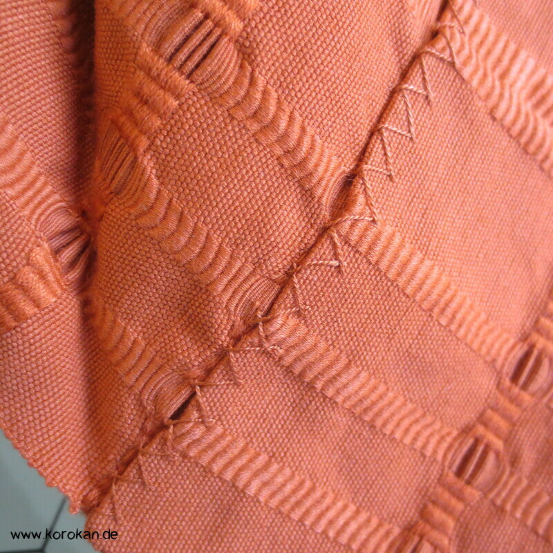 japanischer handgewebter Baumwoll Nagoya Obi Strukturkaro