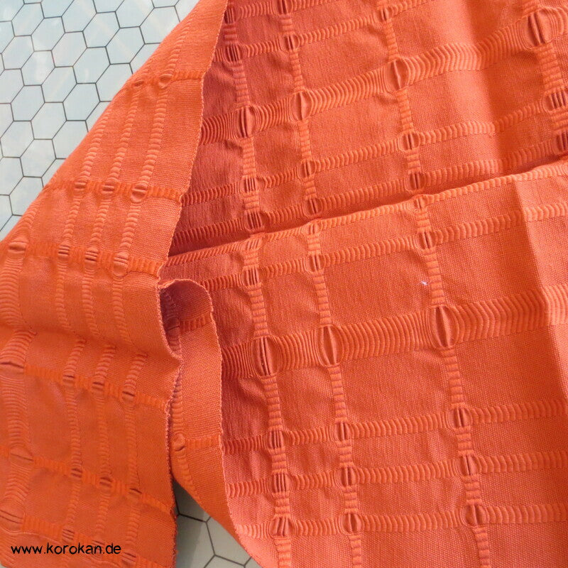 japanischer handgewebter Baumwoll Nagoya Obi Strukturkaro