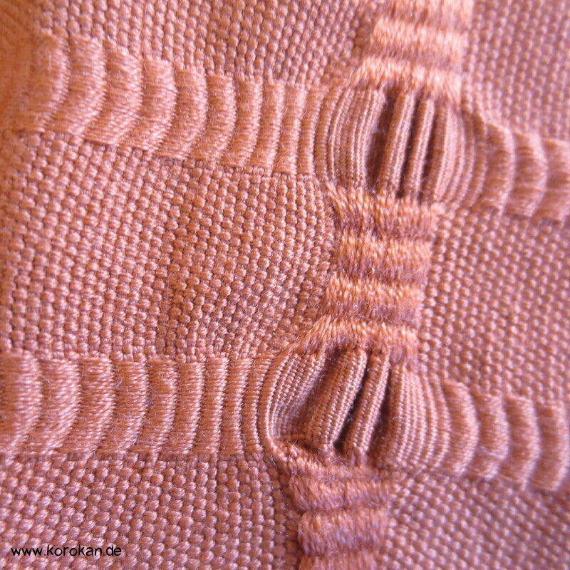 japanischer handgewebter Baumwoll Nagoya Obi Strukturkaro