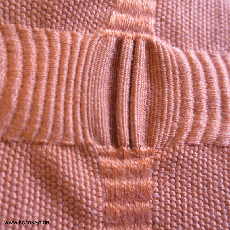 japanischer handgewebter Baumwoll Nagoya Obi Strukturkaro