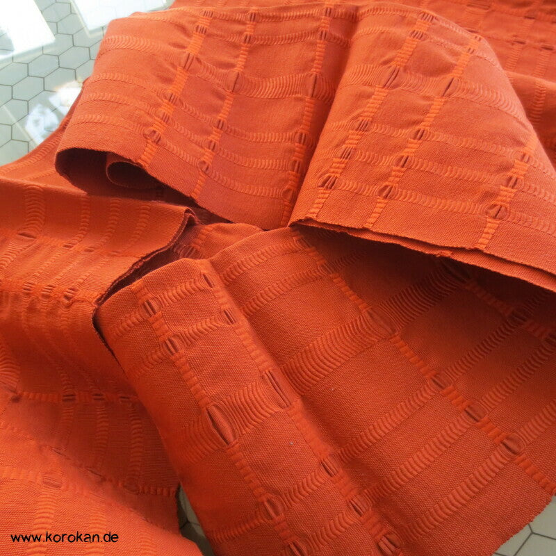 japanischer handgewebter Baumwoll Nagoya Obi Strukturkaro