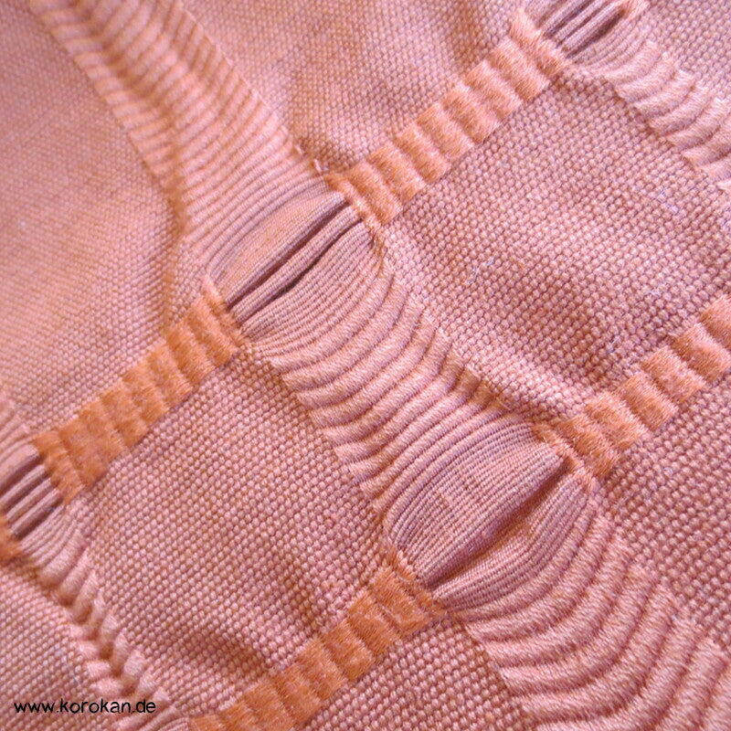 japanischer handgewebter Baumwoll Nagoya Obi Strukturkaro