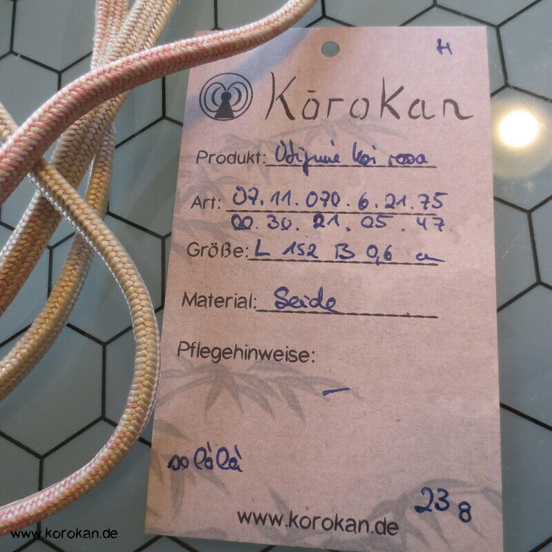 blassrosa Koiflecken Obijime, Seide