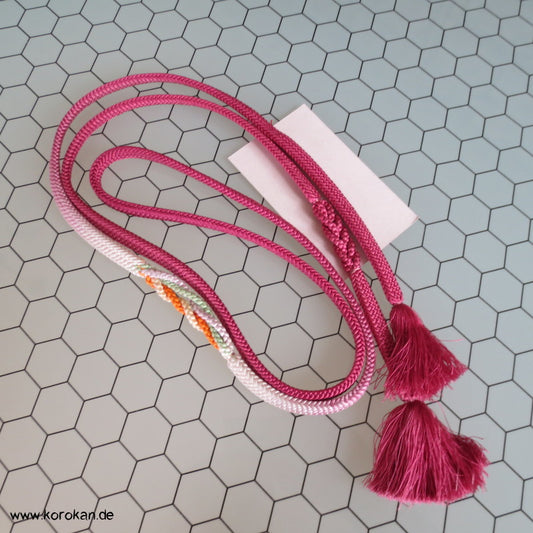 mauve, bunter Abschnitt Kordel Obijime, Zopfteil