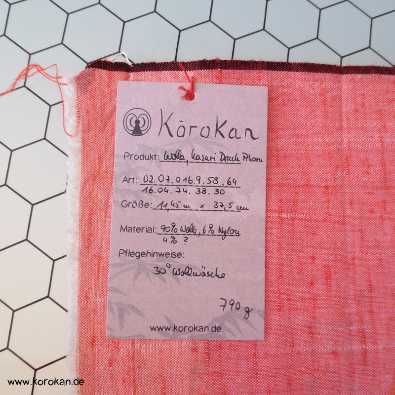 Ahornblatt, Arabeske Druck Kasuri Kimono Wolle