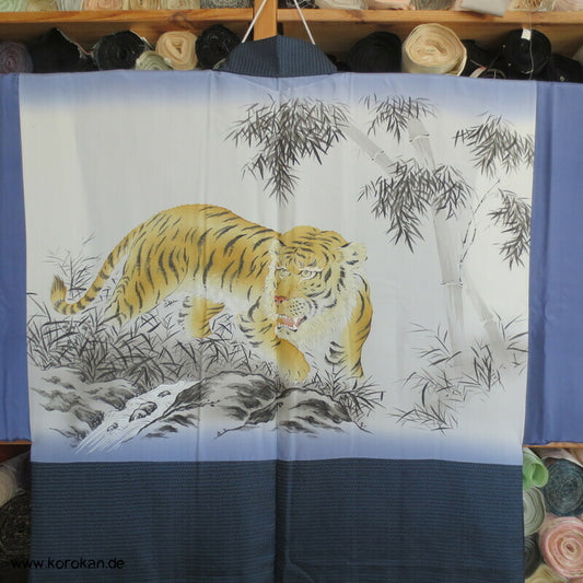 Seiden Haori Jacke mit Tigerfutter