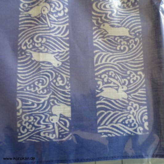 Furoshiki japanisches Tragetuch mit Hasen und Wellen