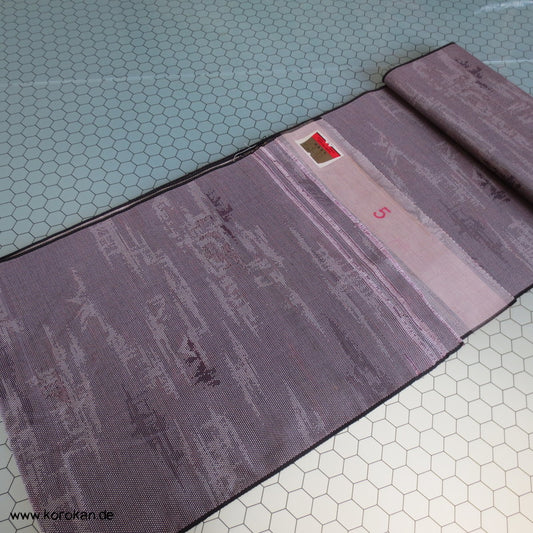 abstrakter mauve melierter Wolle/ Seide Kimono Jacquard