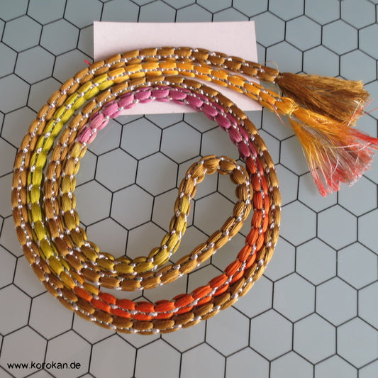 oliv - kupfer Farbverlauf Kordel Obijime