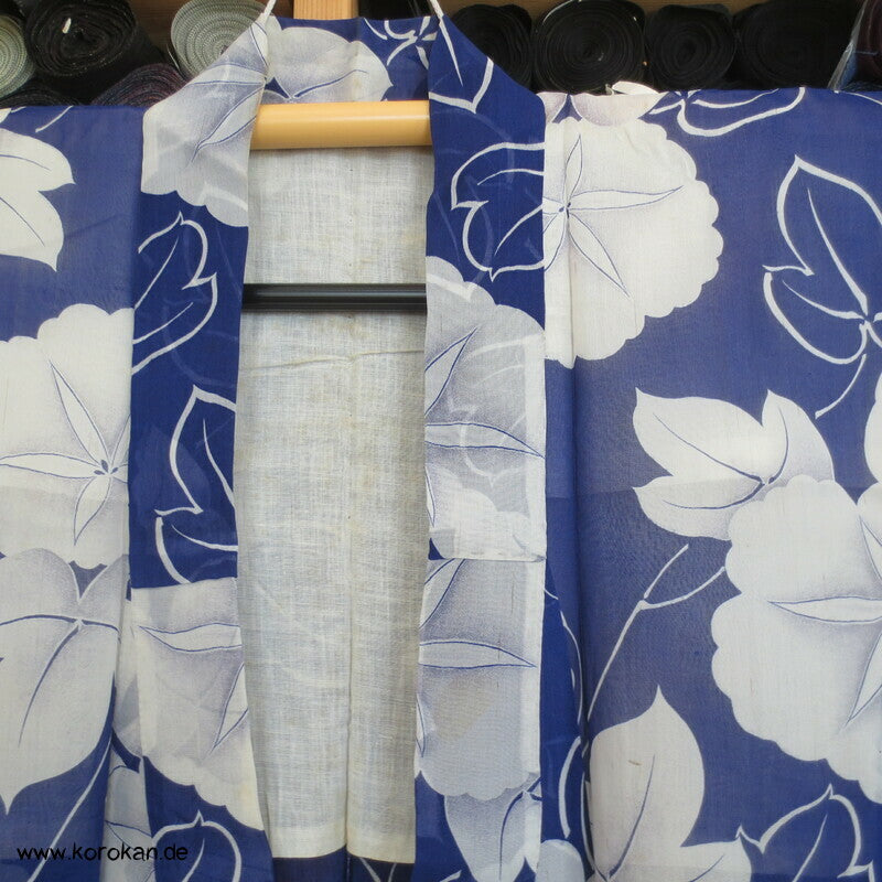 Ackerwinden auf blau Hitoe Kimono