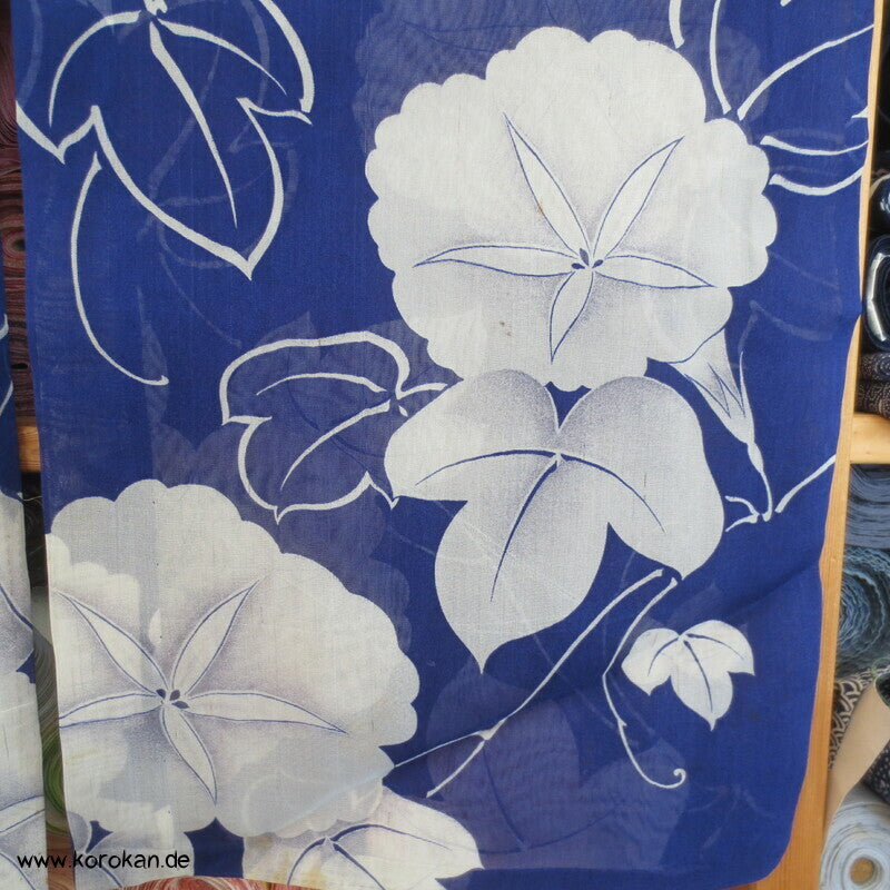 Ackerwinden auf blau Hitoe Kimono