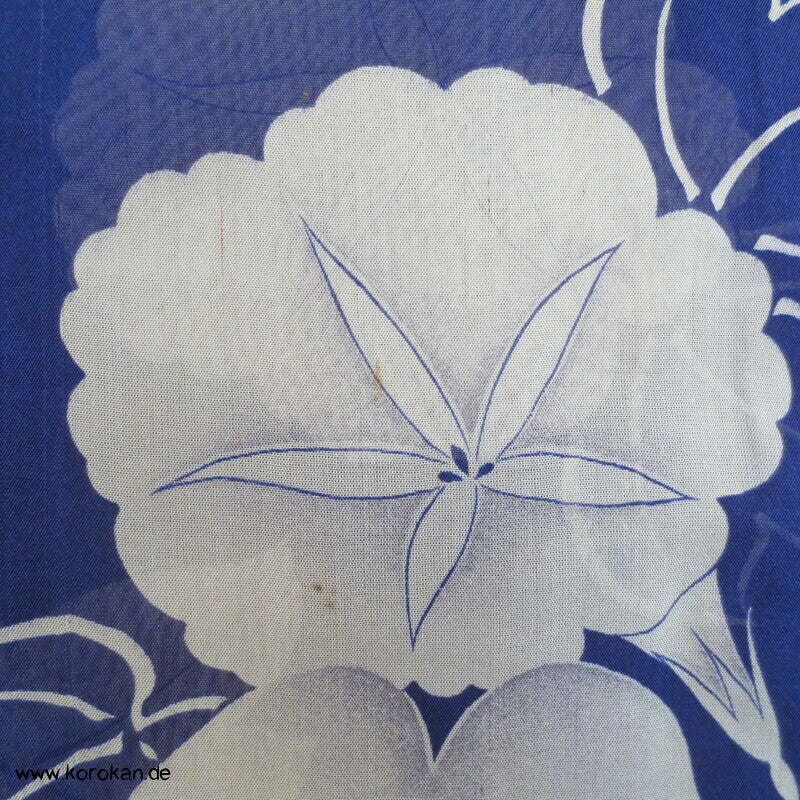 Ackerwinden auf blau Hitoe Kimono