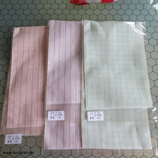 japanischer Asa Hanf, dezent kariert HanEri - Extra Kragenstreifen