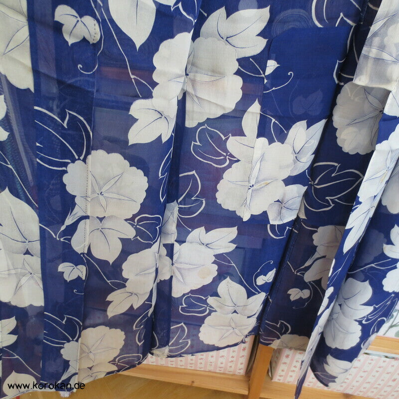 Ackerwinden auf blau Hitoe Kimono