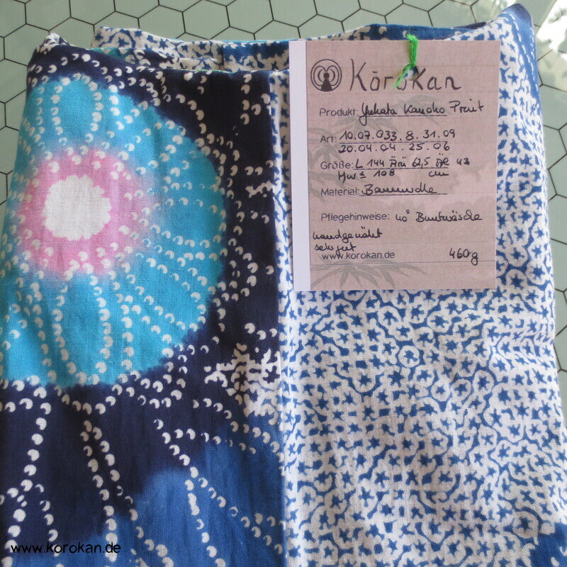 japanischer homemade Yukata Kimono, Kanoko Dot Print