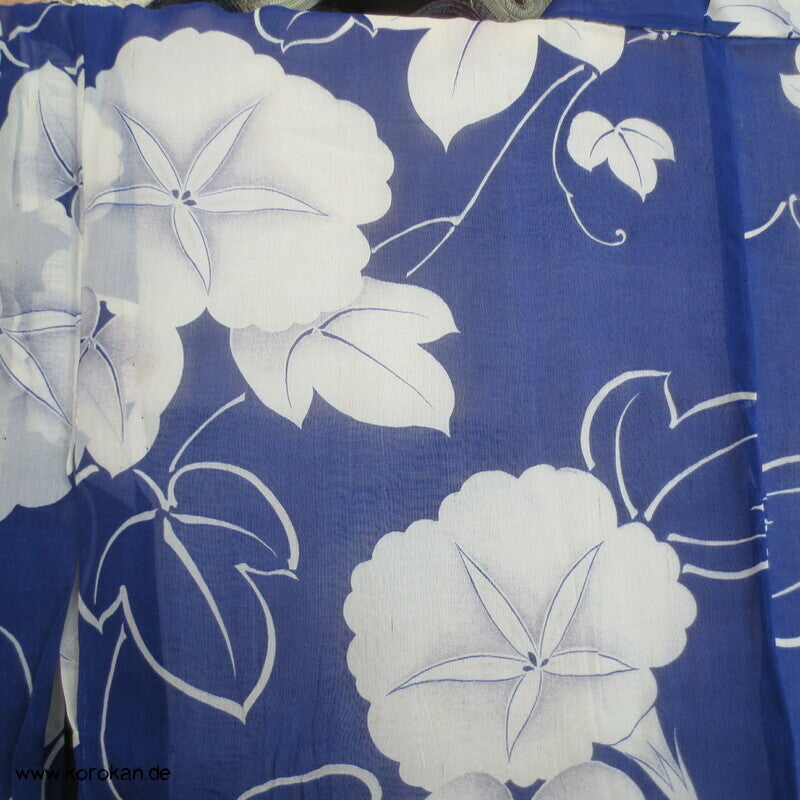 Ackerwinden auf blau Hitoe Kimono