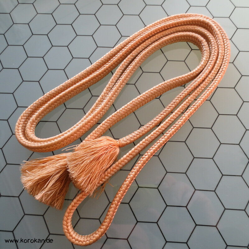 hellgelbmessing / beige Obijime, Seide