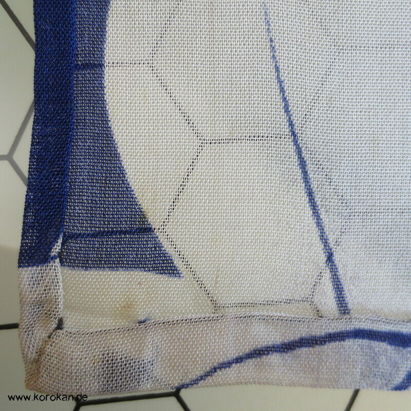 Ackerwinden auf blau Hitoe Kimono