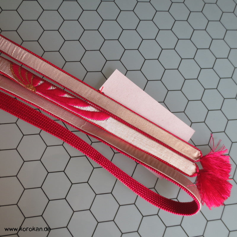 genähter Obijime, mit Stickerei