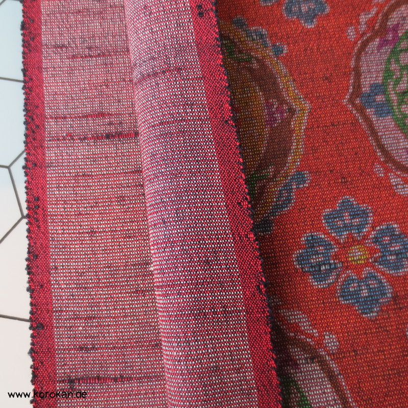 rost - bunte Ornamente Druck Kimono Mischgewebe