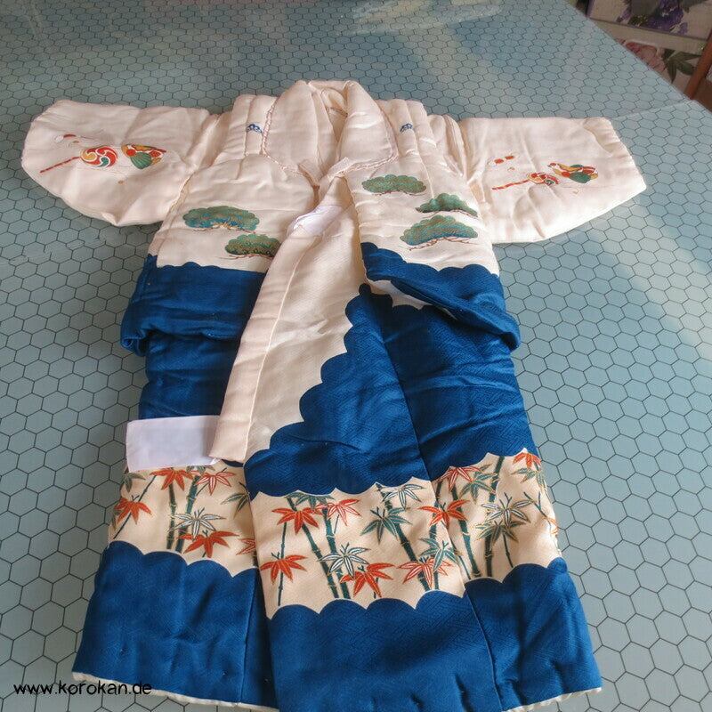japanische Jungen / Säuglings Chanchanko gefütterte Weste und Kimono für Taufe