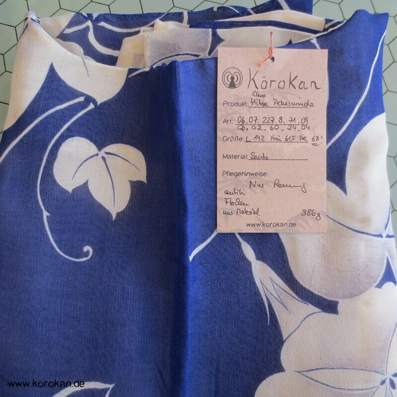 Ackerwinden auf blau Hitoe Kimono
