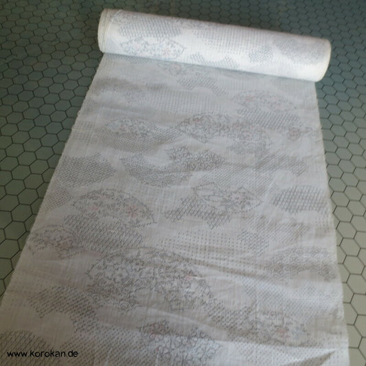 Fächer Kasuri Sommer Kimono Baumwolle / Hanfgewebe