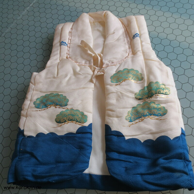 japanische Jungen / Säuglings Chanchanko gefütterte Weste und Kimono für Taufe