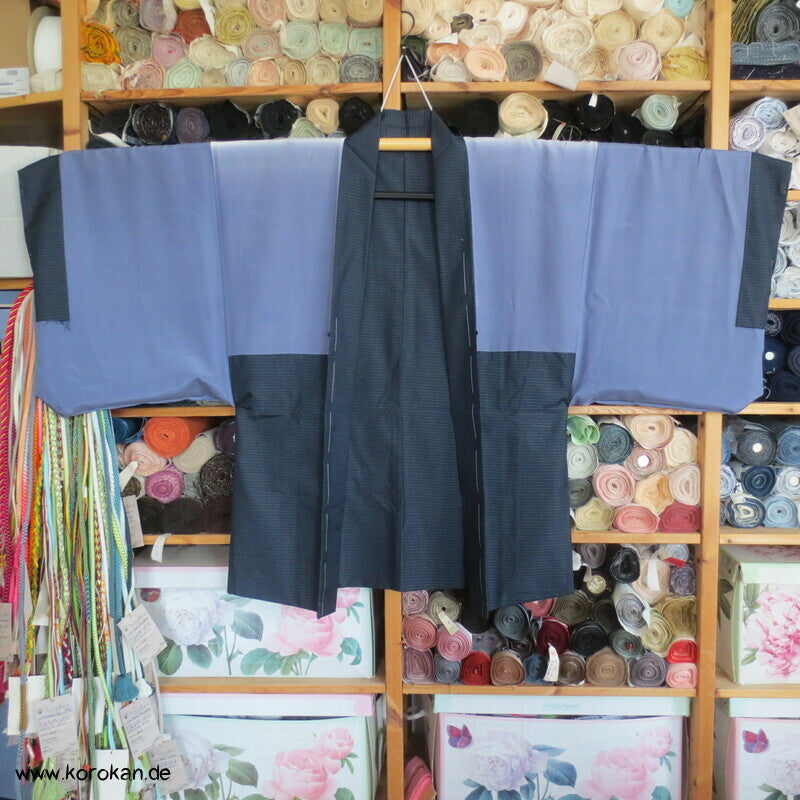 Tsumugi Seiden Kikko Kasuri Haori Jacke, Landschaftsbildfutter
