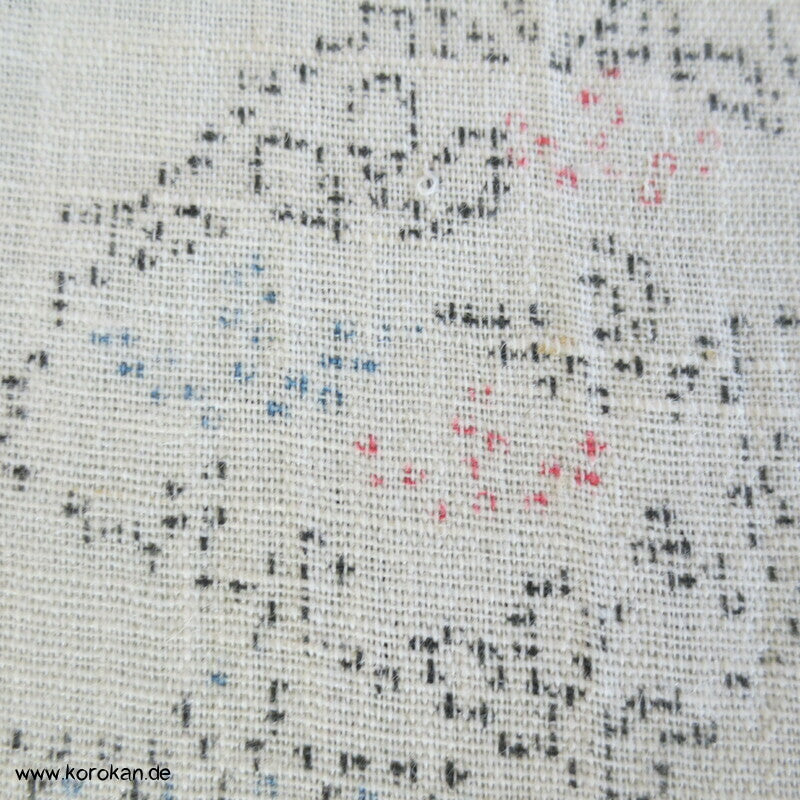 Fächer Kasuri Sommer Kimono Baumwolle / Hanfgewebe