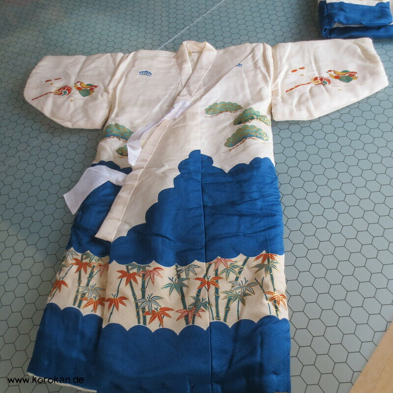 japanische Jungen / Säuglings Chanchanko gefütterte Weste und Kimono für Taufe