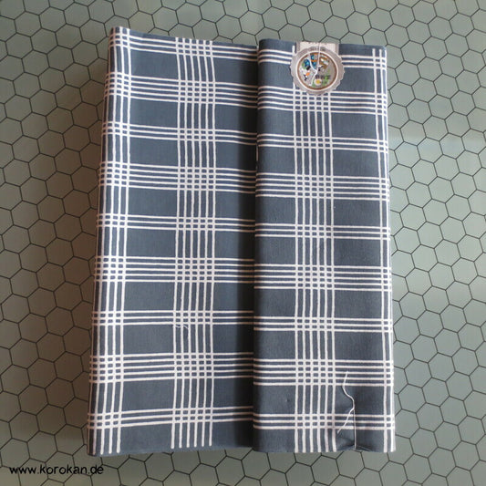 Symbol über Karo originalgehefteter Yukata Kimono Stoff