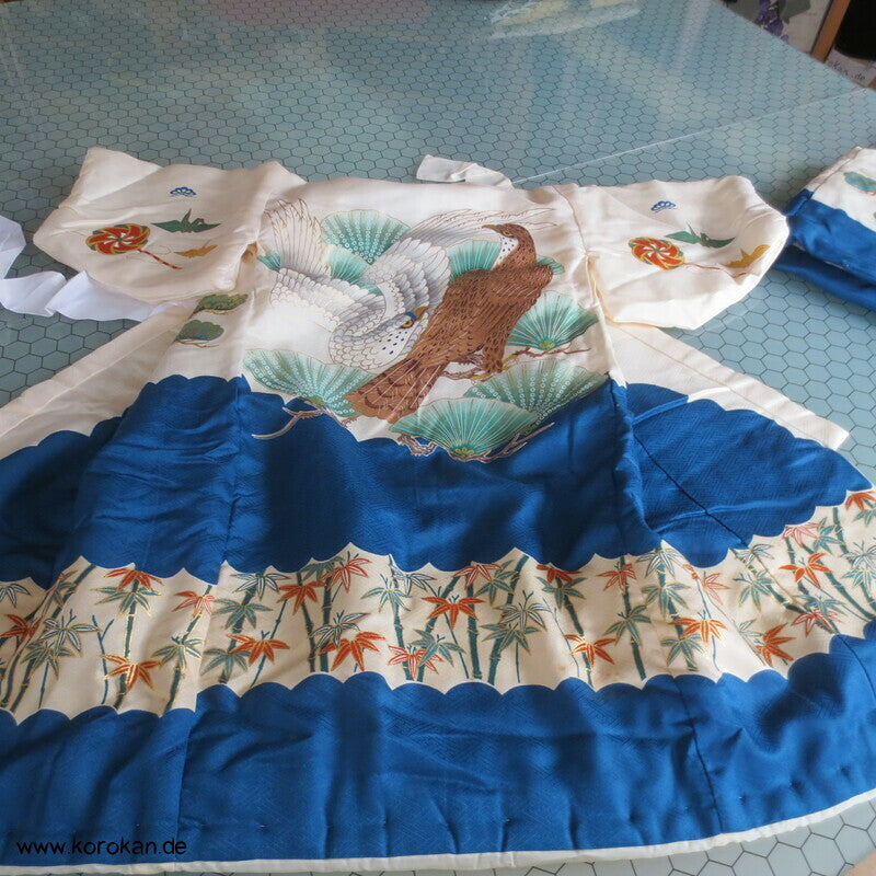 japanische Jungen / Säuglings Chanchanko gefütterte Weste und Kimono für Taufe