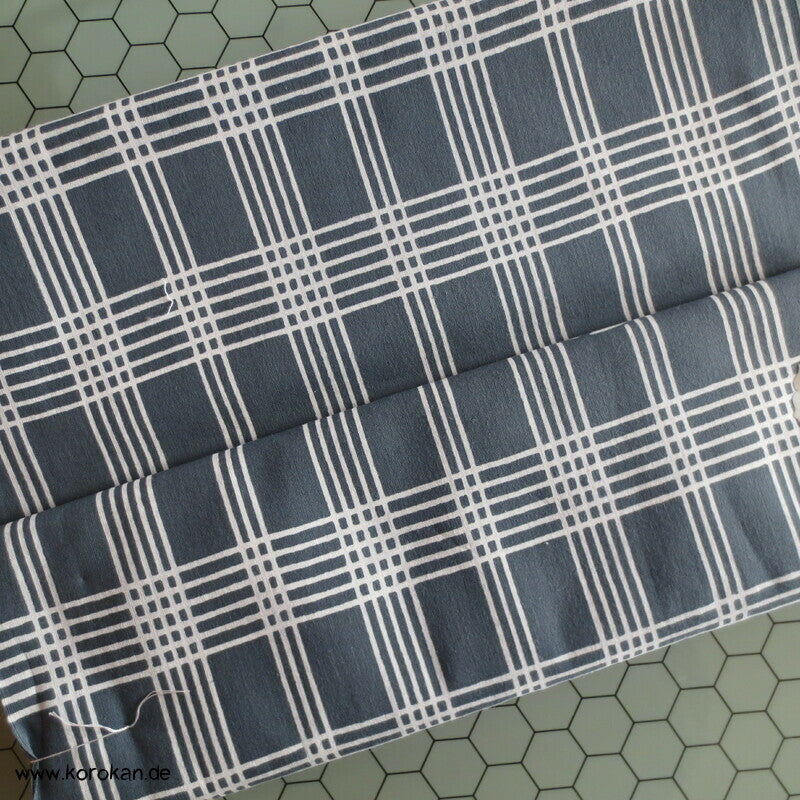 Symbol über Karo originalgehefteter Yukata Kimono Stoff