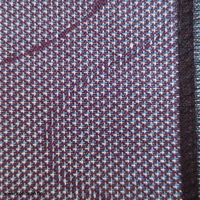 Wellen, Blätter mauve meliertes Wollmischgewebe Kimono Jacquard