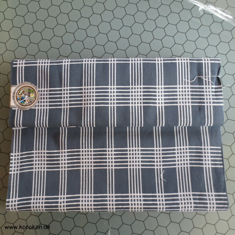 Symbol über Karo originalgehefteter Yukata Kimono Stoff