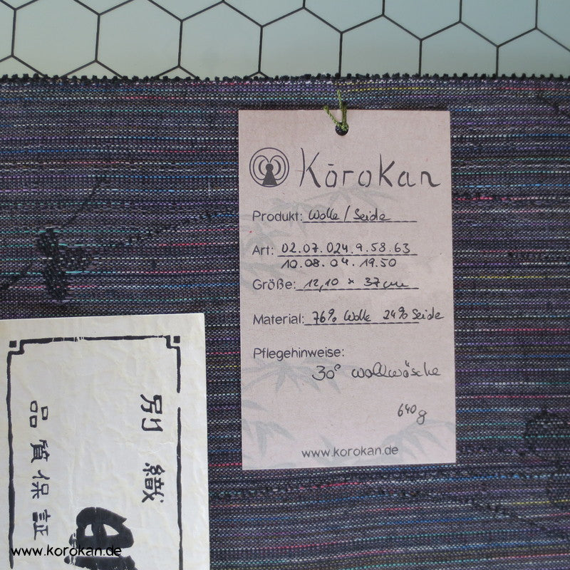 Blumenjacquard, bunte Fäden Wolle / Seide Kimono Stoff