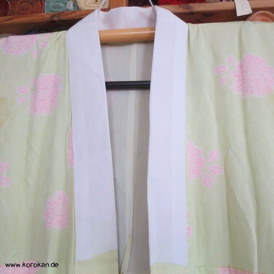 Blüten Shibori Elemente Seidendamast Juban Unterkimono