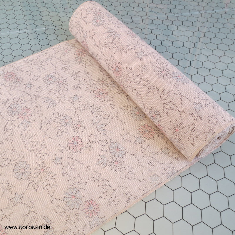 Chrysantheme Bambus Kasuri Crepe Georgette Wolle