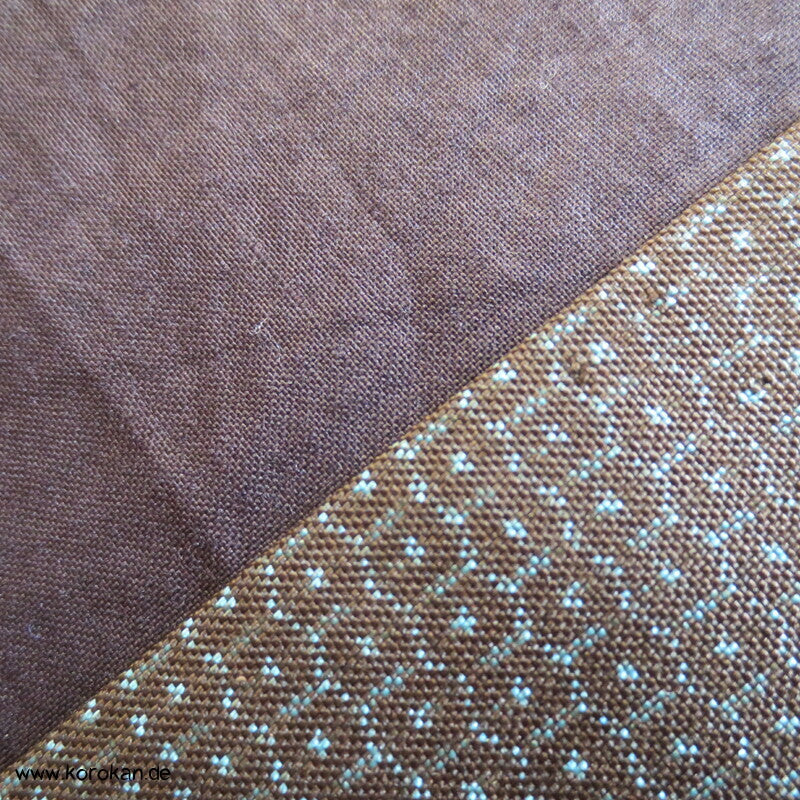 Kimono und Haori Set in blau schwarzer Kasuri Tsumugi Seide, große Welle