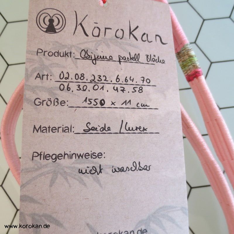 Pastell Blöcke Obijime, geflochten