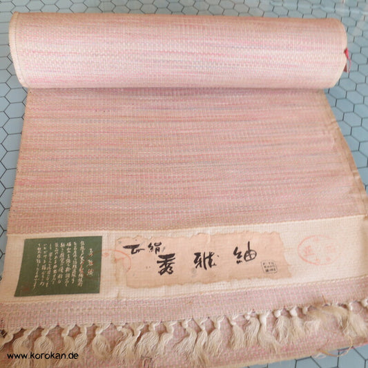 Druckblüten Tsumugi Kimono Panama Seide