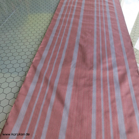 feiner Streifen blau/ rot Kimono Seide