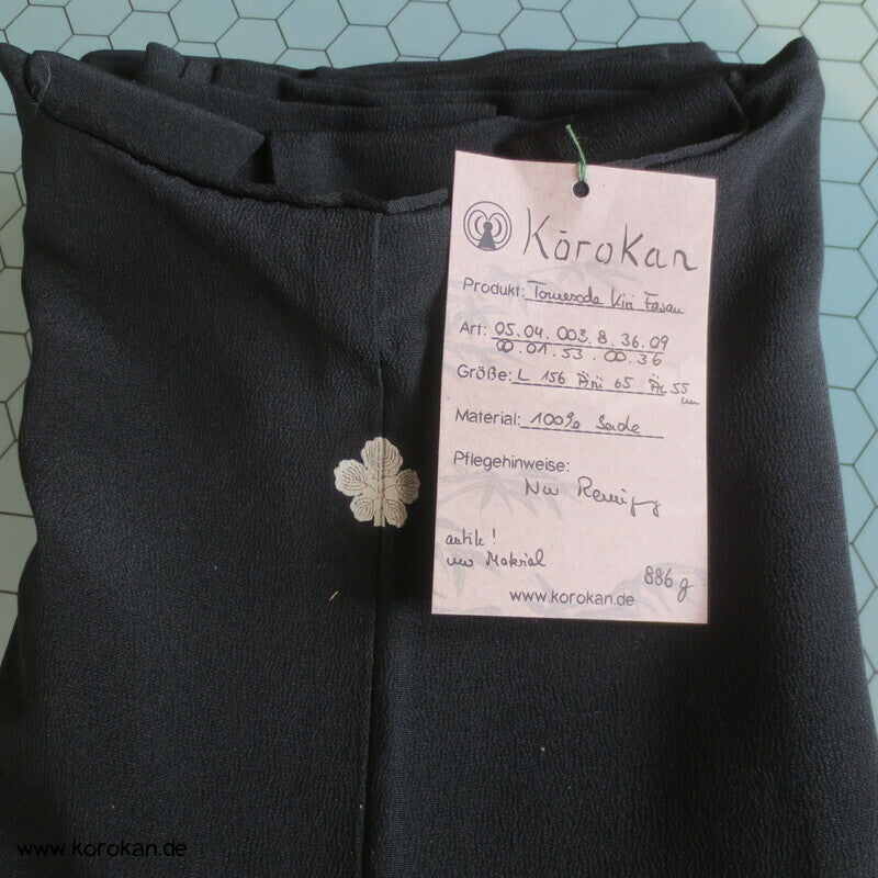 gesticktes Fasanenpaar Tomesode Seidencrepe Kimono