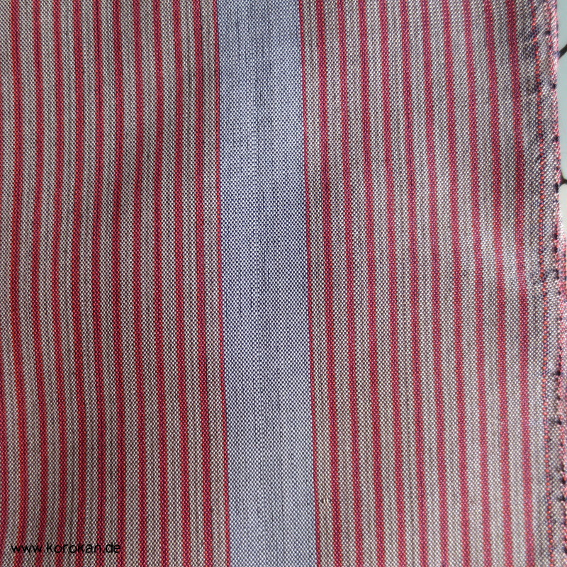 feiner Streifen blau/ rot Kimono Seide