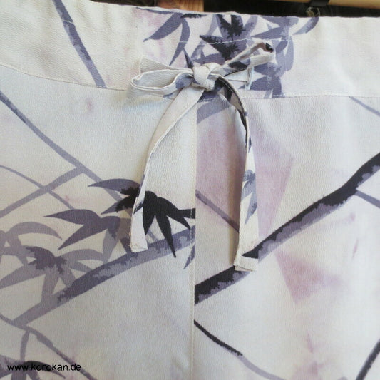 Pyjama Hose Upcycling aus Homongi Kimono, Rayon, Gr. L