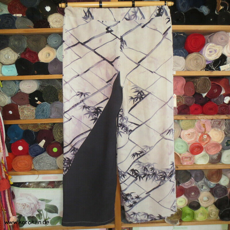 Pyjama Hose Upcycling aus Homongi Kimono, Rayon, Gr. L