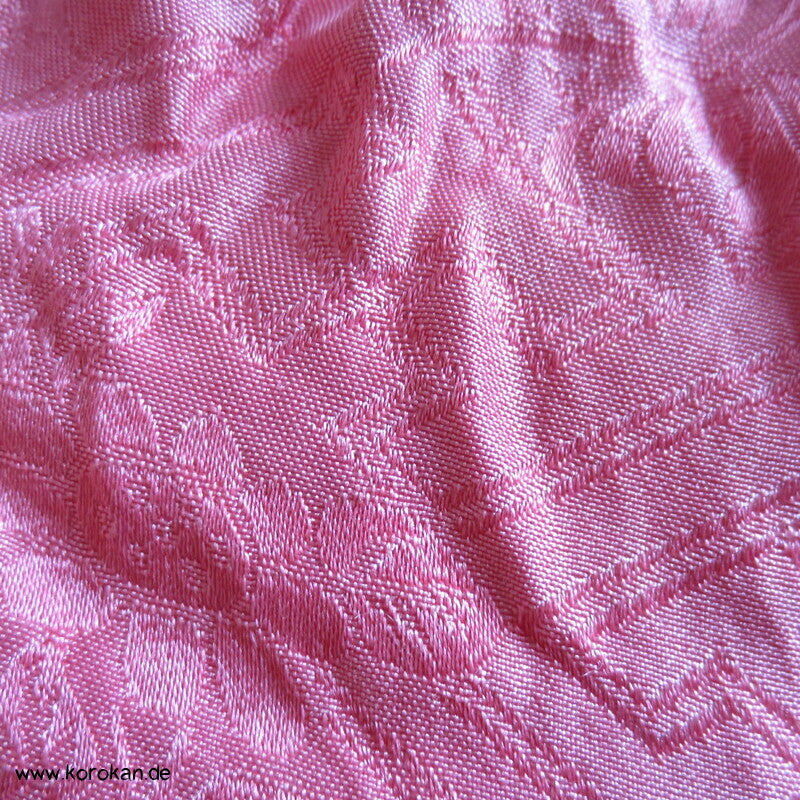 Shibori Segaiha, rosa, blassrosa großer Seiden Obiage